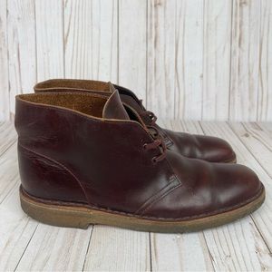 Clarks Originals Desert Ankle Boots Men’s Size 10 Brown Leather Shoes 66304